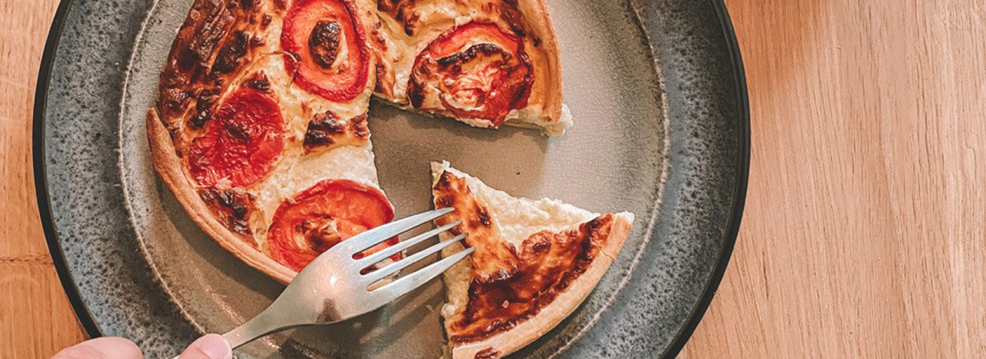 Quiche à La Vache qui rit® et tomates